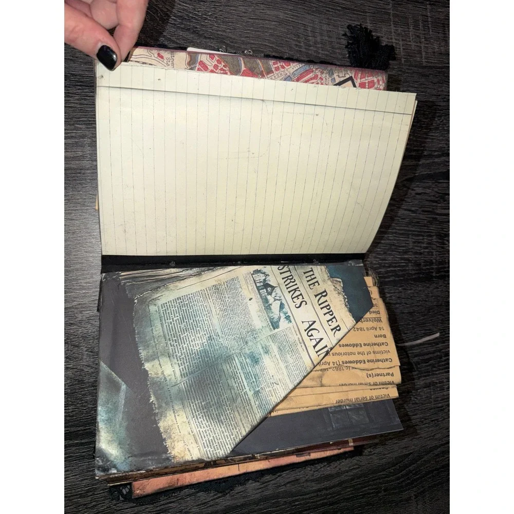 Jack the Ripper Themed Junk Journal Mixed Media‎ Art Book Notebook